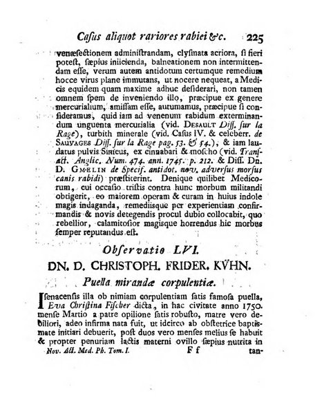 Nova acta physico-medica Academiae caesareae lepoldino-carolinae naturae curiosorum exhibentia ephemerides sive observationes historias et experimenta a celeberrimis Germaniae et exterarum regionum viris habita et communicata..