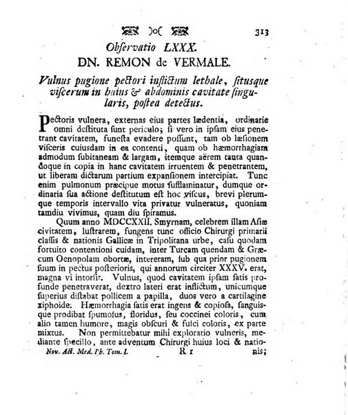 Nova acta physico-medica Academiae caesareae lepoldino-carolinae naturae curiosorum exhibentia ephemerides sive observationes historias et experimenta a celeberrimis Germaniae et exterarum regionum viris habita et communicata..