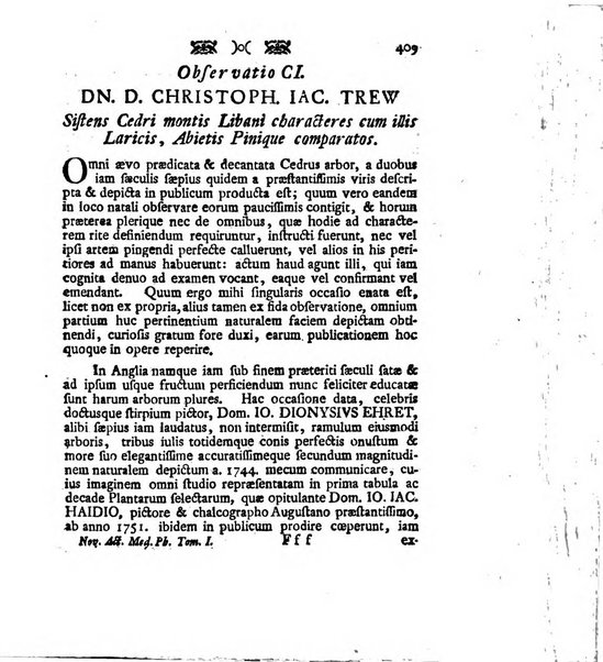 Nova acta physico-medica Academiae caesareae lepoldino-carolinae naturae curiosorum exhibentia ephemerides sive observationes historias et experimenta a celeberrimis Germaniae et exterarum regionum viris habita et communicata..