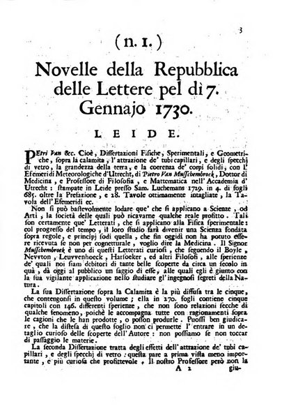 Novelle della Repubblica delle lettere dell'anno ..., pubblicate sotto gli auspizj di sua eccellenza ...