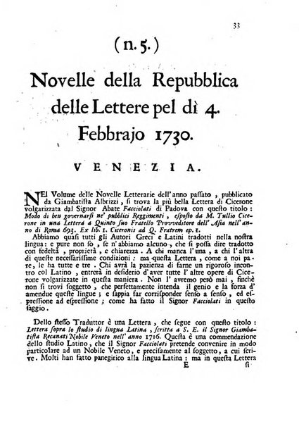 Novelle della Repubblica delle lettere dell'anno ..., pubblicate sotto gli auspizj di sua eccellenza ...