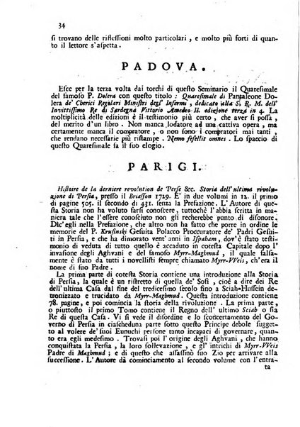 Novelle della Repubblica delle lettere dell'anno ..., pubblicate sotto gli auspizj di sua eccellenza ...