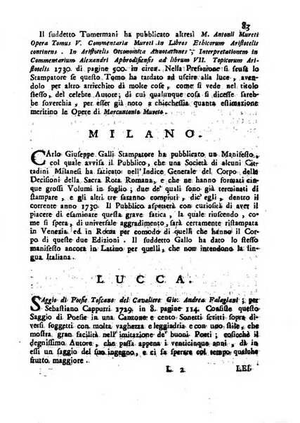 Novelle della Repubblica delle lettere dell'anno ..., pubblicate sotto gli auspizj di sua eccellenza ...