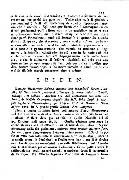 Novelle della Repubblica delle lettere dell'anno ..., pubblicate sotto gli auspizj di sua eccellenza ...