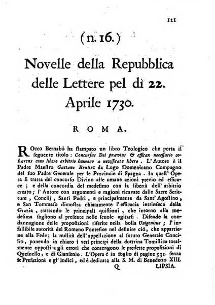 Novelle della Repubblica delle lettere dell'anno ..., pubblicate sotto gli auspizj di sua eccellenza ...