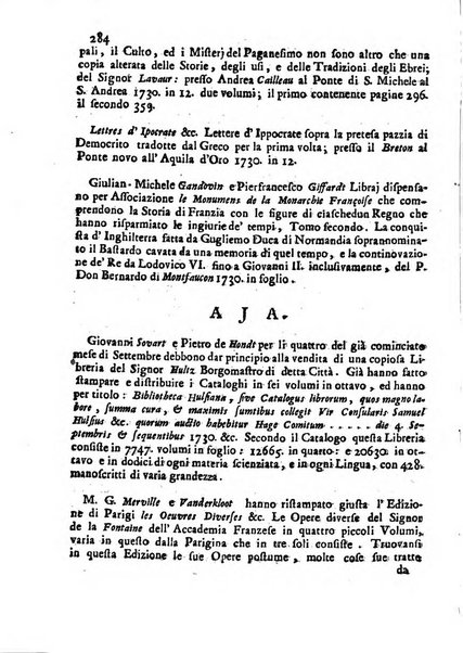 Novelle della Repubblica delle lettere dell'anno ..., pubblicate sotto gli auspizj di sua eccellenza ...