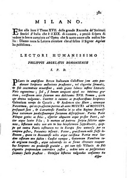 Novelle della Repubblica delle lettere dell'anno ..., pubblicate sotto gli auspizj di sua eccellenza ...