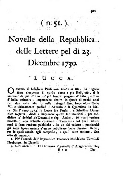 Novelle della Repubblica delle lettere dell'anno ..., pubblicate sotto gli auspizj di sua eccellenza ...