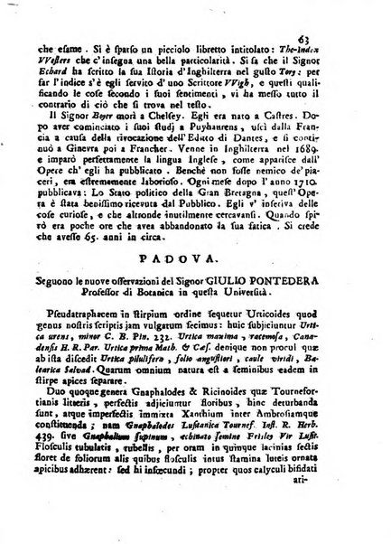 Novelle della Repubblica delle lettere dell'anno ..., pubblicate sotto gli auspizj di sua eccellenza ...