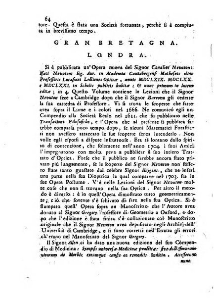 Novelle della Repubblica delle lettere dell'anno ..., pubblicate sotto gli auspizj di sua eccellenza ...