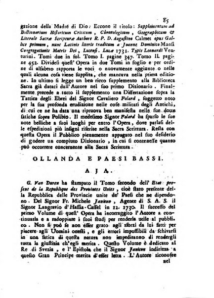 Novelle della Repubblica delle lettere dell'anno ..., pubblicate sotto gli auspizj di sua eccellenza ...