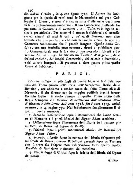 Novelle della Repubblica delle lettere dell'anno ..., pubblicate sotto gli auspizj di sua eccellenza ...