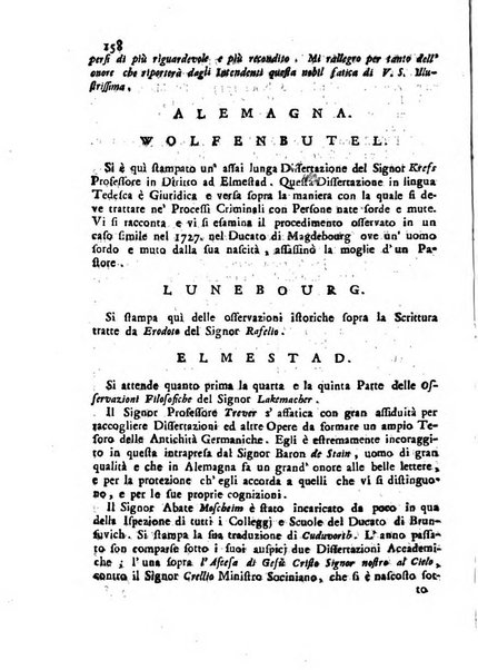 Novelle della Repubblica delle lettere dell'anno ..., pubblicate sotto gli auspizj di sua eccellenza ...