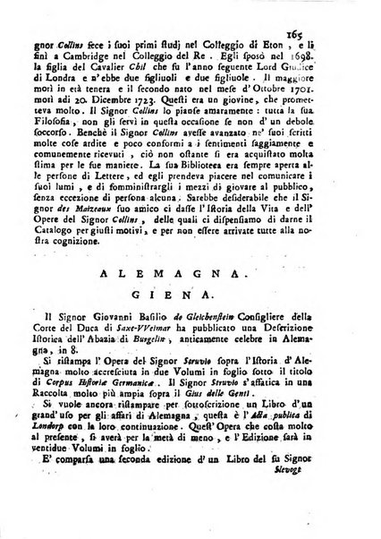 Novelle della Repubblica delle lettere dell'anno ..., pubblicate sotto gli auspizj di sua eccellenza ...