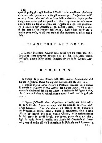 Novelle della Repubblica delle lettere dell'anno ..., pubblicate sotto gli auspizj di sua eccellenza ...