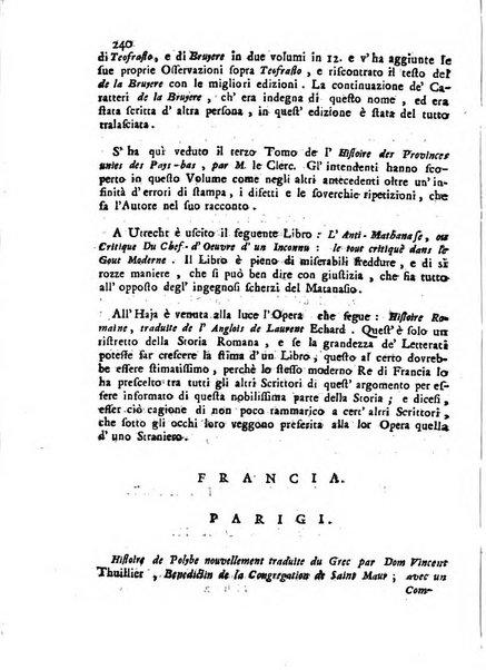 Novelle della Repubblica delle lettere dell'anno ..., pubblicate sotto gli auspizj di sua eccellenza ...