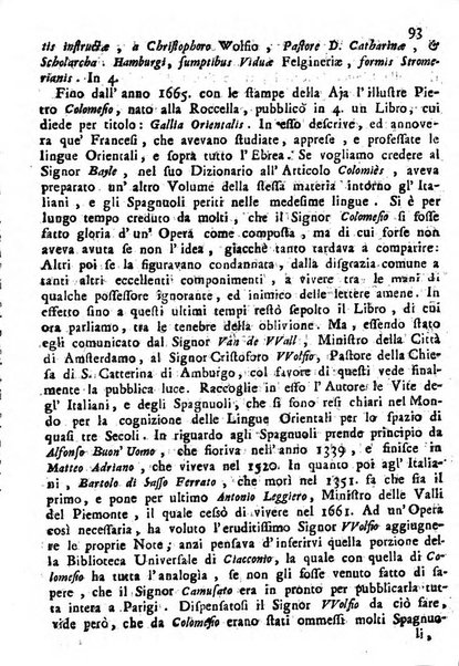 Novelle della Repubblica delle lettere dell'anno ..., pubblicate sotto gli auspizj di sua eccellenza ...