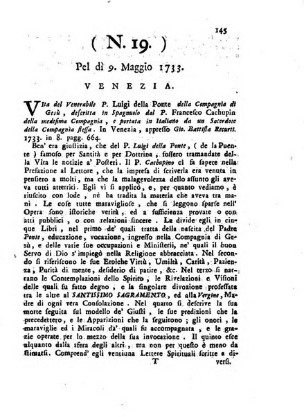 Novelle della Repubblica delle lettere dell'anno ..., pubblicate sotto gli auspizj di sua eccellenza ...