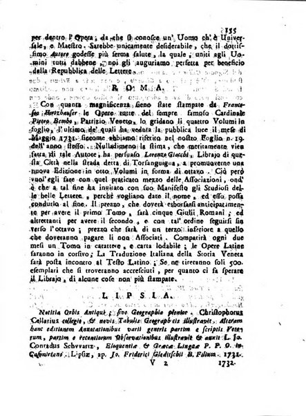 Novelle della Repubblica delle lettere dell'anno ..., pubblicate sotto gli auspizj di sua eccellenza ...