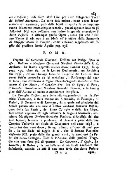 Novelle della Repubblica delle lettere dell'anno ..., pubblicate sotto gli auspizj di sua eccellenza ...