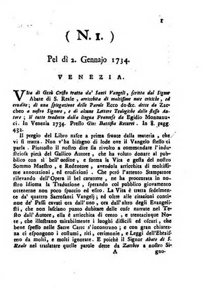 Novelle della Repubblica delle lettere dell'anno ..., pubblicate sotto gli auspizj di sua eccellenza ...