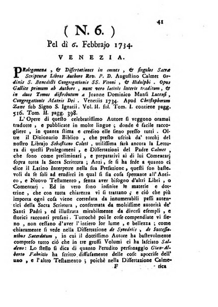 Novelle della Repubblica delle lettere dell'anno ..., pubblicate sotto gli auspizj di sua eccellenza ...