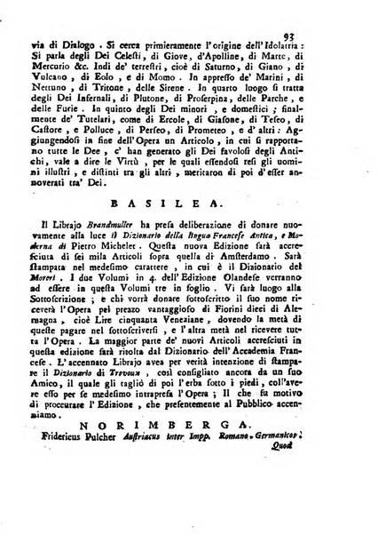 Novelle della Repubblica delle lettere dell'anno ..., pubblicate sotto gli auspizj di sua eccellenza ...