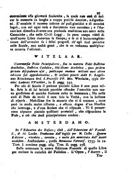 Novelle della Repubblica delle lettere dell'anno ..., pubblicate sotto gli auspizj di sua eccellenza ...