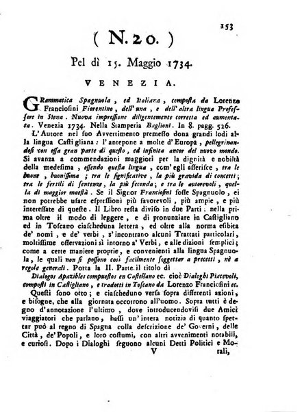 Novelle della Repubblica delle lettere dell'anno ..., pubblicate sotto gli auspizj di sua eccellenza ...