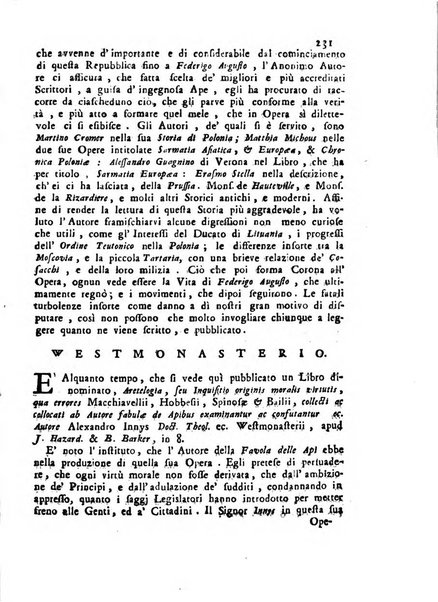 Novelle della Repubblica delle lettere dell'anno ..., pubblicate sotto gli auspizj di sua eccellenza ...