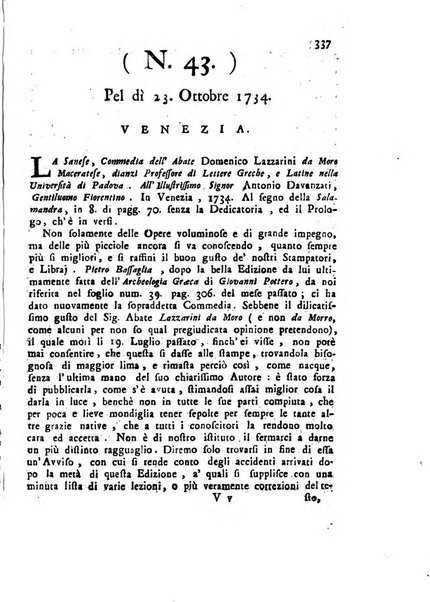 Novelle della Repubblica delle lettere dell'anno ..., pubblicate sotto gli auspizj di sua eccellenza ...