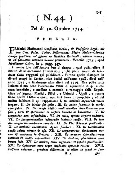 Novelle della Repubblica delle lettere dell'anno ..., pubblicate sotto gli auspizj di sua eccellenza ...