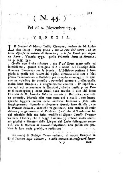 Novelle della Repubblica delle lettere dell'anno ..., pubblicate sotto gli auspizj di sua eccellenza ...