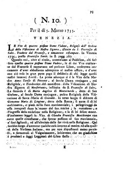 Novelle della Repubblica delle lettere dell'anno ..., pubblicate sotto gli auspizj di sua eccellenza ...