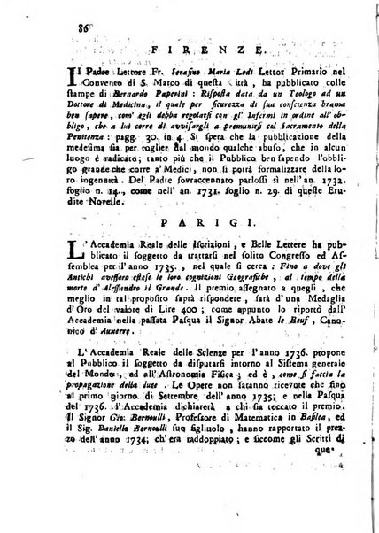 Novelle della Repubblica delle lettere dell'anno ..., pubblicate sotto gli auspizj di sua eccellenza ...