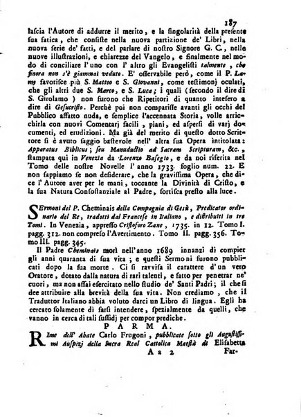 Novelle della Repubblica delle lettere dell'anno ..., pubblicate sotto gli auspizj di sua eccellenza ...