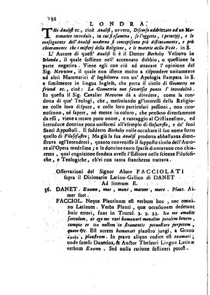 Novelle della Repubblica delle lettere dell'anno ..., pubblicate sotto gli auspizj di sua eccellenza ...