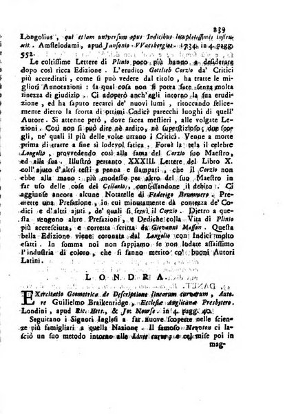 Novelle della Repubblica delle lettere dell'anno ..., pubblicate sotto gli auspizj di sua eccellenza ...