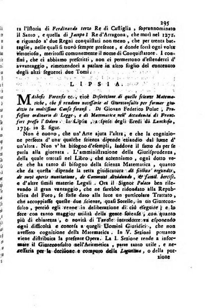 Novelle della Repubblica delle lettere dell'anno ..., pubblicate sotto gli auspizj di sua eccellenza ...