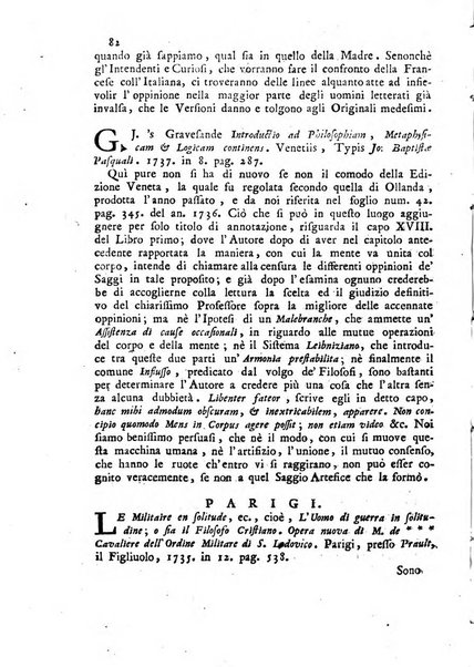 Novelle della Repubblica delle lettere dell'anno ..., pubblicate sotto gli auspizj di sua eccellenza ...