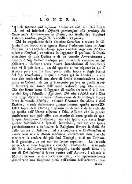 Novelle della Repubblica delle lettere dell'anno ..., pubblicate sotto gli auspizj di sua eccellenza ...