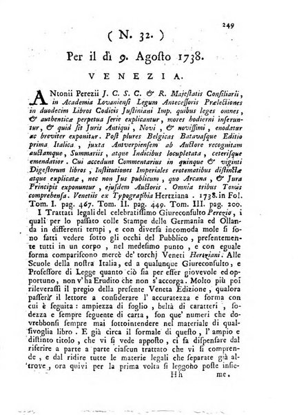 Novelle della Repubblica delle lettere dell'anno ..., pubblicate sotto gli auspizj di sua eccellenza ...