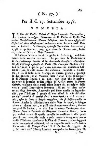 Novelle della Repubblica delle lettere dell'anno ..., pubblicate sotto gli auspizj di sua eccellenza ...