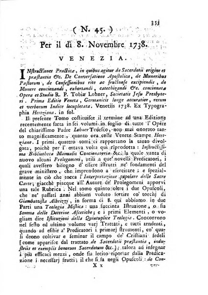 Novelle della Repubblica delle lettere dell'anno ..., pubblicate sotto gli auspizj di sua eccellenza ...