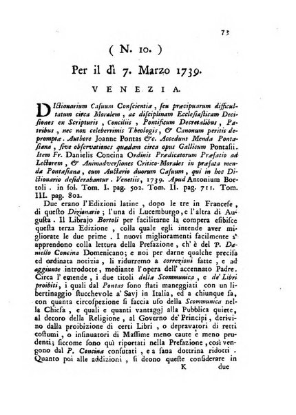 Novelle della Repubblica delle lettere dell'anno ..., pubblicate sotto gli auspizj di sua eccellenza ...