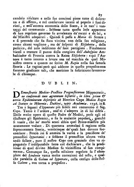 Novelle della Repubblica delle lettere dell'anno ..., pubblicate sotto gli auspizj di sua eccellenza ...