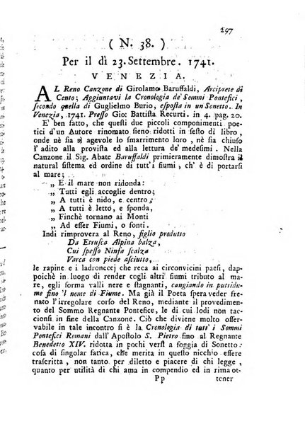 Novelle della Repubblica delle lettere dell'anno ..., pubblicate sotto gli auspizj di sua eccellenza ...