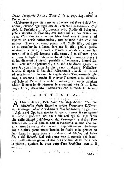 Novelle della Repubblica delle lettere dell'anno ..., pubblicate sotto gli auspizj di sua eccellenza ...