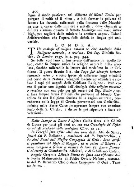 Novelle della Repubblica delle lettere dell'anno ..., pubblicate sotto gli auspizj di sua eccellenza ...