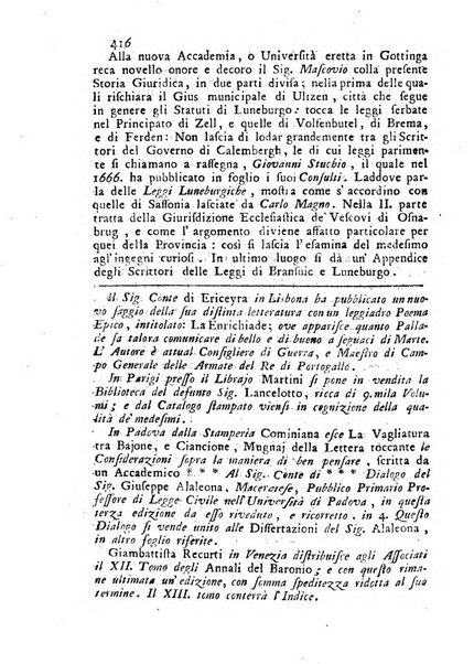 Novelle della Repubblica delle lettere dell'anno ..., pubblicate sotto gli auspizj di sua eccellenza ...